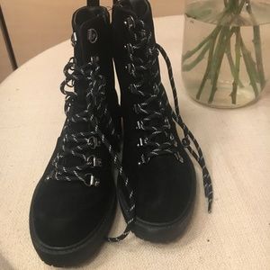Black Lace up Primark boots